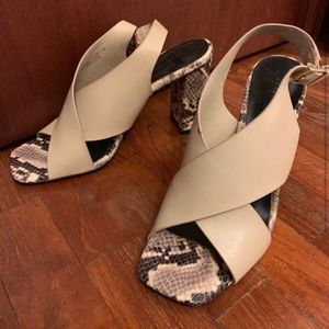 Charles and Keith Faux Snake Skin Taupe